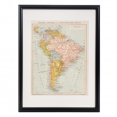 Mapa Ameryki Południowej. Rosja, II poł. XX w.